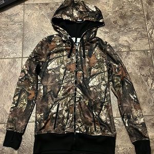 Camo Zip Up Sweater